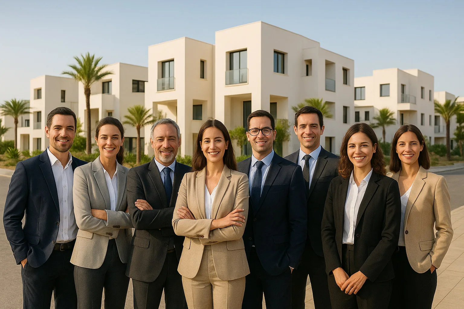 Equipo profesional de GMKG promotora especializado en viviendas en Almería